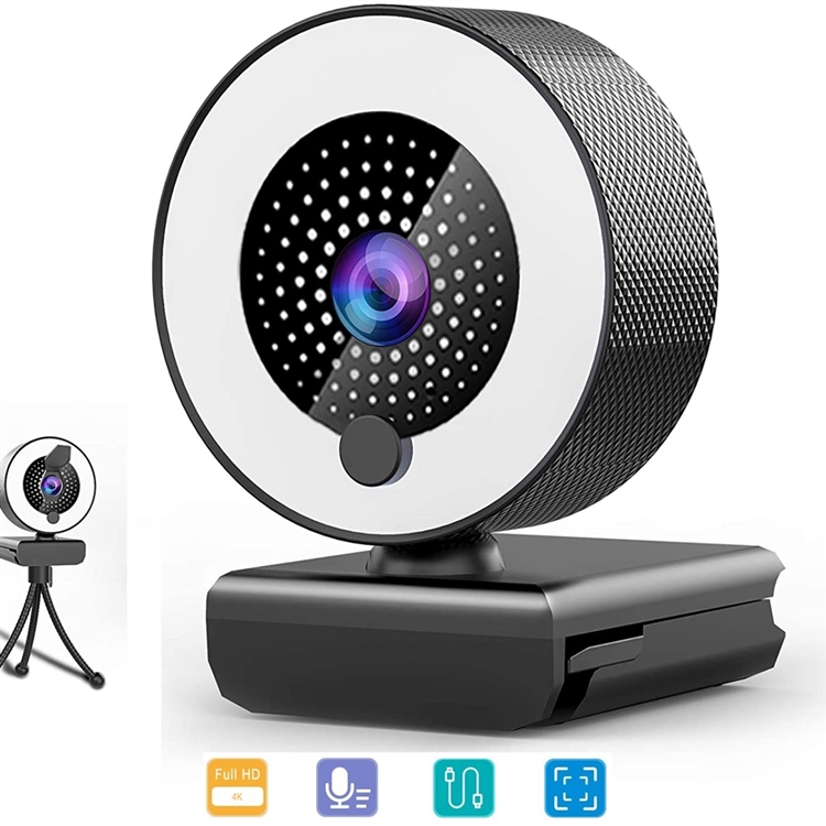4K UHD Webcam with Ring Light 4102231