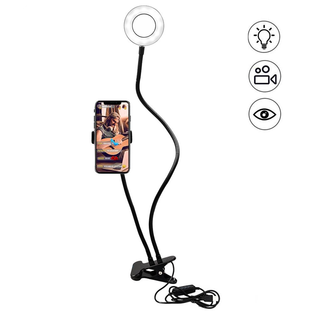 selfie ring light with lazy bracket