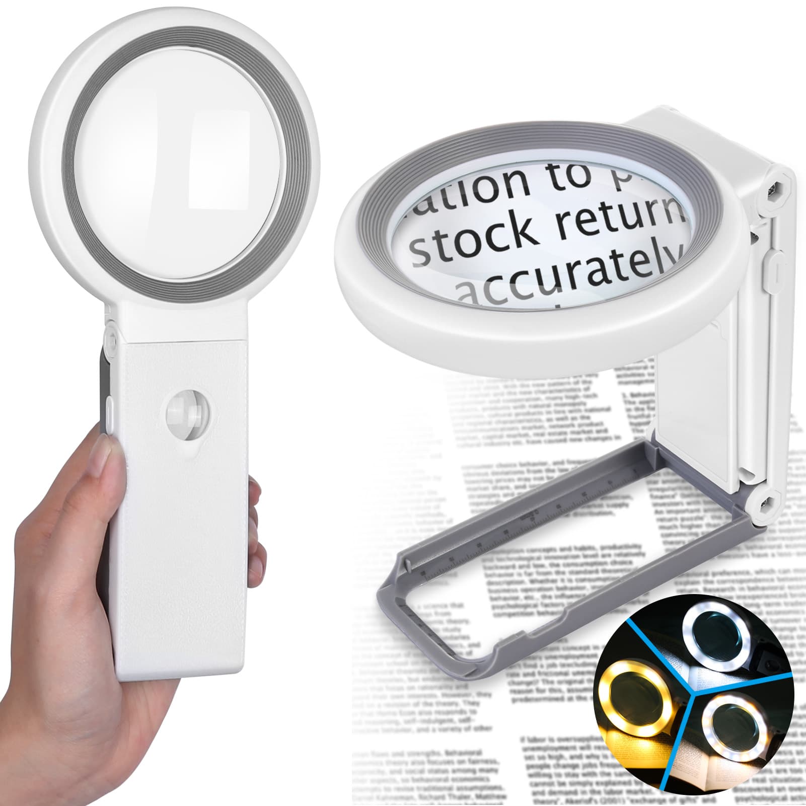 AIXPI 6th Generation Magnifying Glass（White）